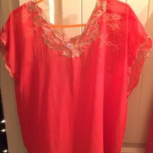 Red Orange short sleeved Francesca top
