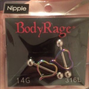 **NIPPLE RINGS** never worn heart nipple ring