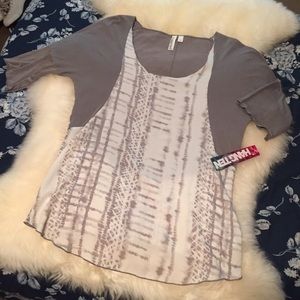 Brand New w/Tags Grey/White Hang Ten Top, Small
