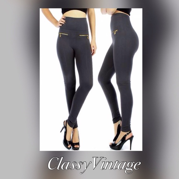 Boutique Pants - Charcoal grey fleece lined leggings