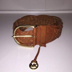 Michael Kors Tan Braided Belt