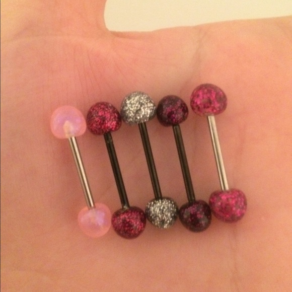 ***SPARKLY NIPPLE or TONGUE RINGS**