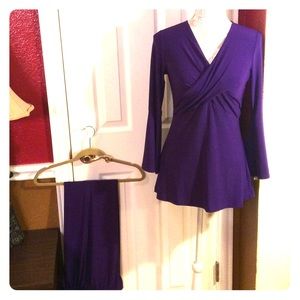 🎉👑 Royal Purple pants and blouse set