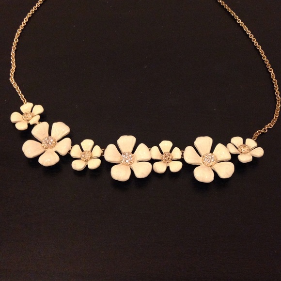 Ivory floral statement necklace