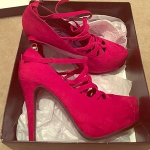Red Lace Heels