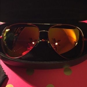 Michael Kors Sicily flash red aviator sunglasses