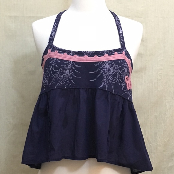 Free People Purple Halter Tank S