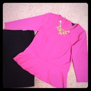 Ann Taylor Peplum Top Small