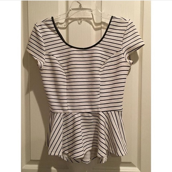 Striped peplum top - Picture 1 of 1