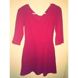 Fall Red Zara dress
