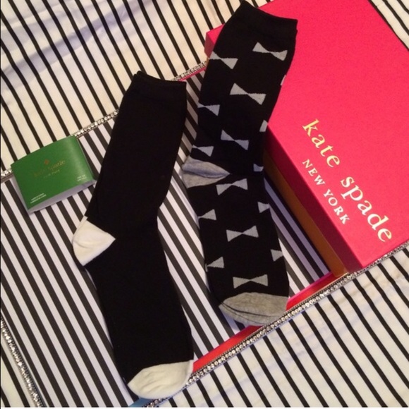 💯%Auth♠️KATE SPADE♠️Socks-2 Pair Black Trouser