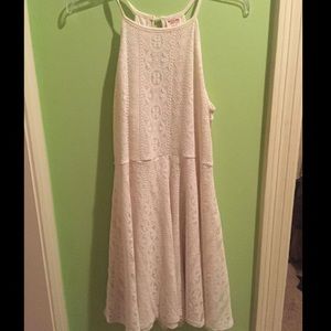 Ivory high neck dress