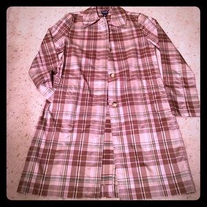 Gap plaid trench coat