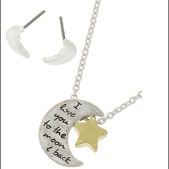 Jewelry - Antique Star & New Moon Charm Necklace set