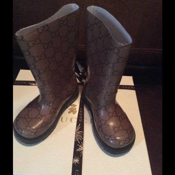 Brown Gucci Rubber Rain Boots💥💥💥SOLD💥💥💥