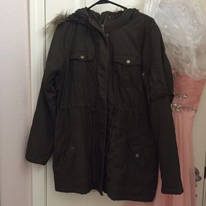 Olive parka
