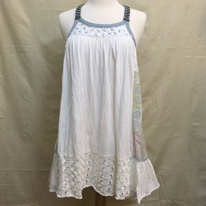 Free People Patchwork Denim Racerback Dress XS S