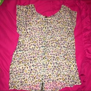 Multicolor Leopard Print Top