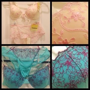 2 Bra & Panty Sets - NEW - 36B / Small