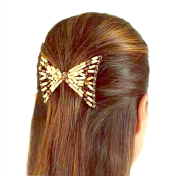 Beaded (wooden) hair pin