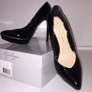 Jessica Simpson Black Patent Pumps