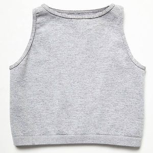 Free People Heather Grey High Neck Seamless Crop