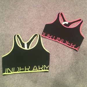 Like-new, Under Armour sports bras, size small