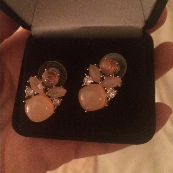 Pink and gold earrings