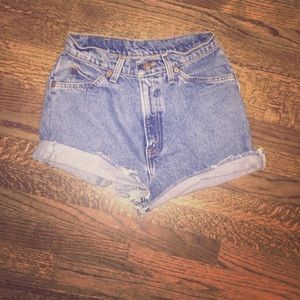 Levi's High Waisted Denim Shorts