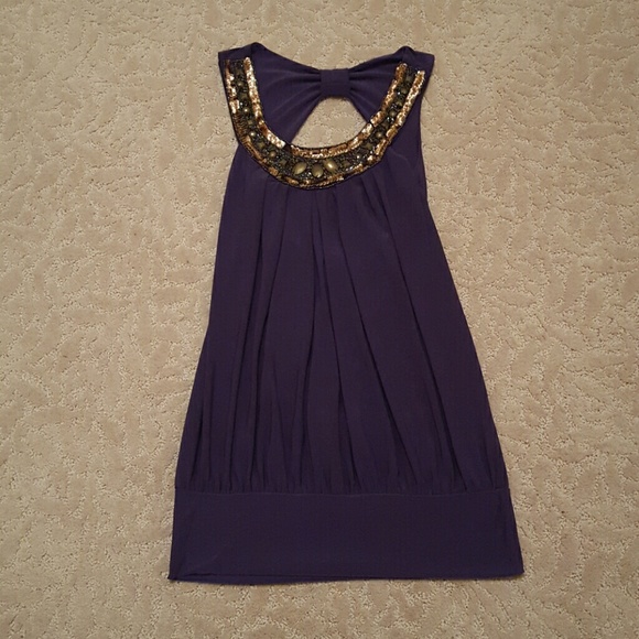 Purple mini dress