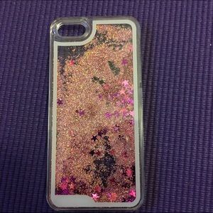 Pink moving star sparkle phone case iPhone 5/5s