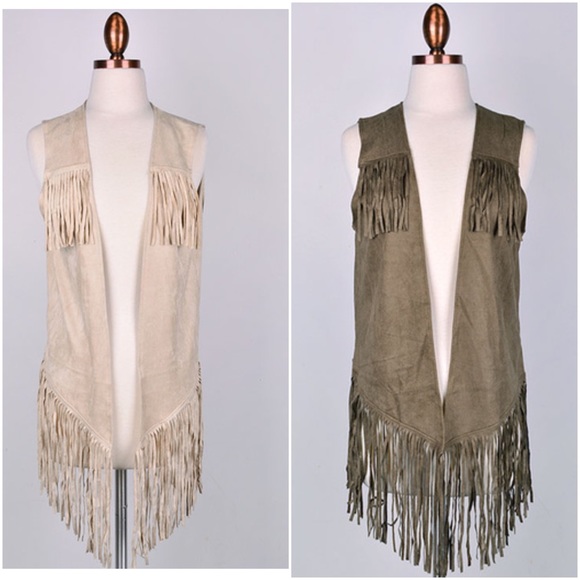 Boho Fringe Trim Vest