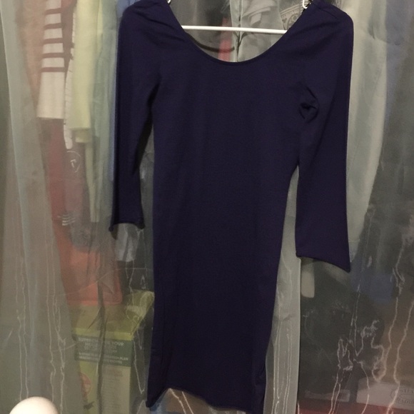 Scoop back soft bodycon mini dress
