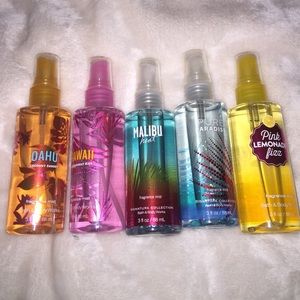 Bath & Body Works travel fragrance mist set of 5