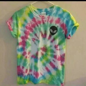 Tie dye alien tee