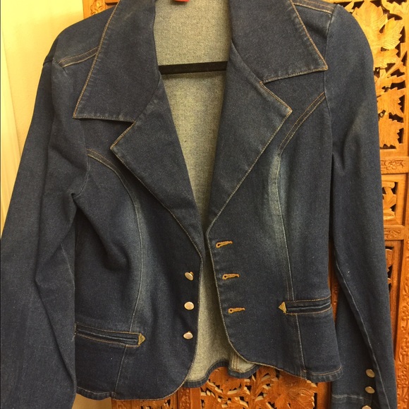 Blazer denim blue jacket