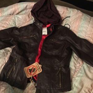 🎀100% vegan leather  brown jacket🎀