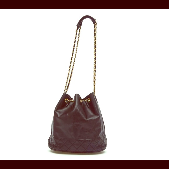 Chanel Drawstring Bucket Lambskin