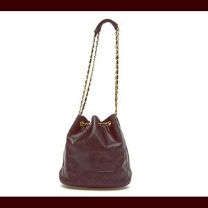 Chanel Drawstring Bucket Lambskin