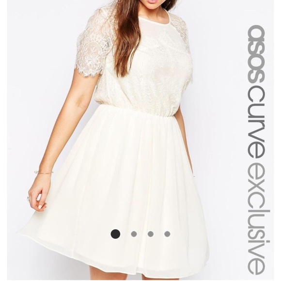 Flowy Off-White Lace Dress