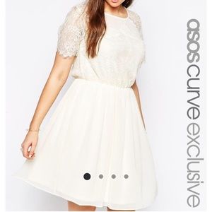 Flowy Off-White Lace Dress
