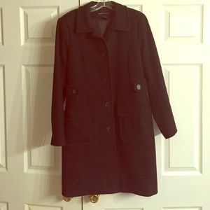 Long black dressy wool coat