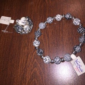 NWT SET OF 2 VIVA BEAD BRACELET AND MATCHING RING.