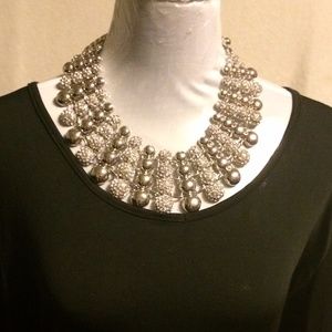 Bold silver necklace