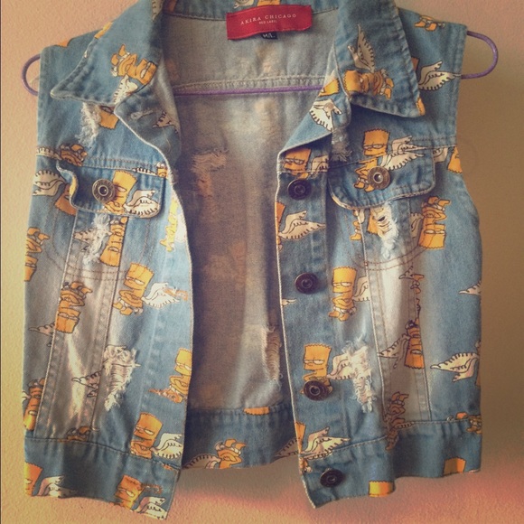 Bart Simpson Sleeveless Crop Vest