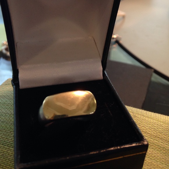 Sterling with 14kt gold overlay ring