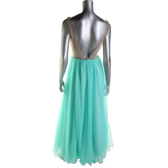 BLONDIE  Green Tulle Embellished Semi-Formal Dres - Picture 2 of 2