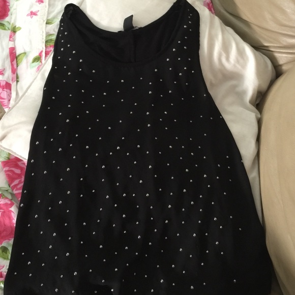 Dark blue, shimmery tank top