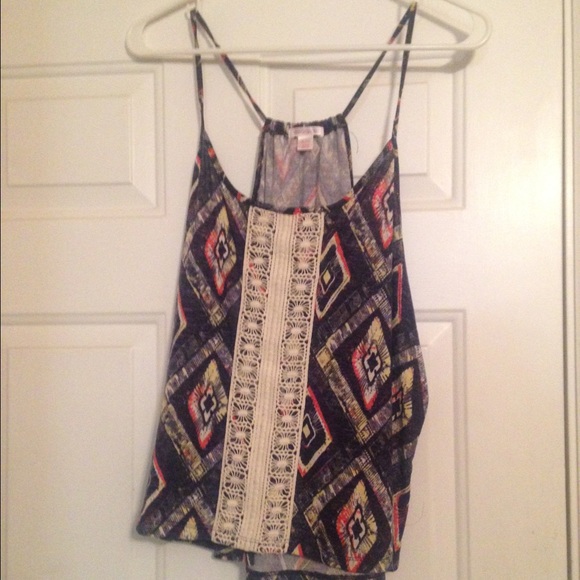 Lace front string tank
