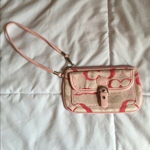 Pink Coach Wristlet